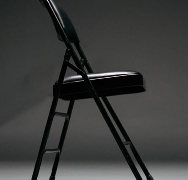 a black chair.